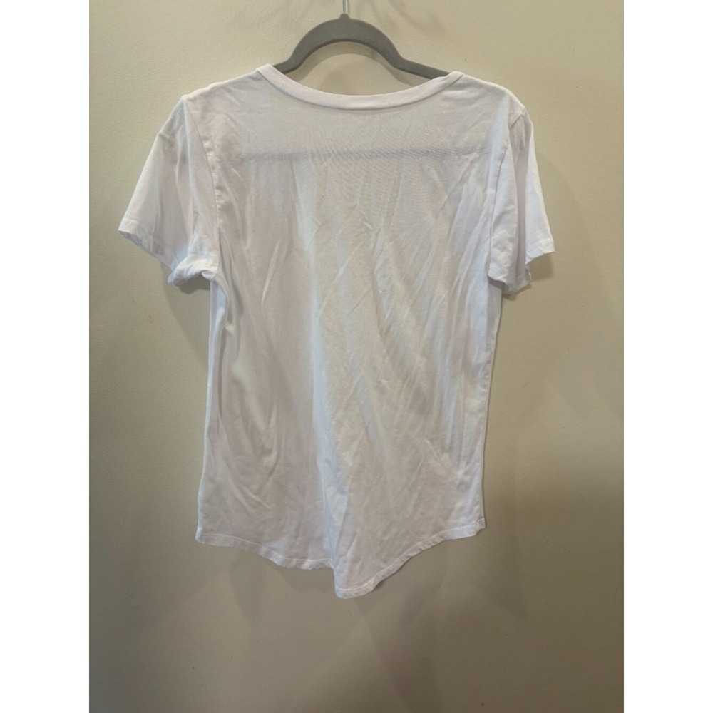 Altar'd State Womens White V-Neck Short Sleeve Pocket T-Shirt Size M - Picture 5 of 5